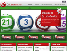 Tablet Screenshot of ozlottoservice.com